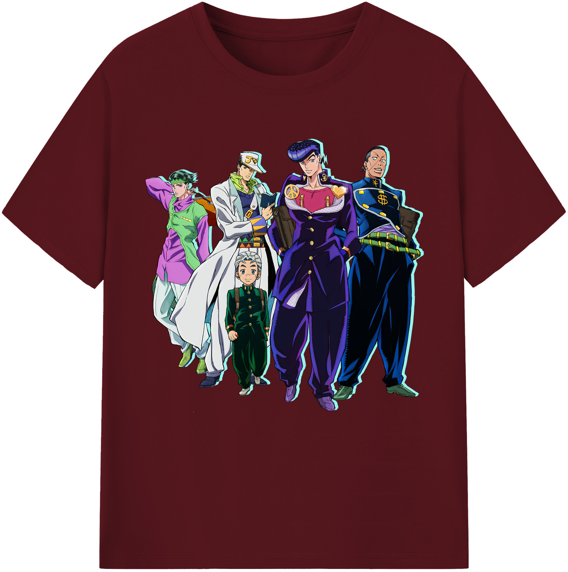 （画像用） ジョジョの奇妙な冒険 JoJo's Bizarre Adventure 綿100％半袖Tシャツ（フロントプリント）